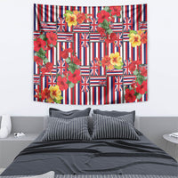 Hawaii Hibiscus Lei Tapestry Hawaiian Flag Motif LT9 - Polynesian Pride