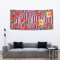Hawaii Hibiscus Lei Tapestry Hawaiian Flag Motif LT9 - Polynesian Pride