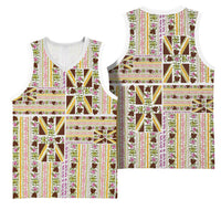 Hawaii Lokelani Pikake Lei Basketball Jersey Hawaiian Flag Motif