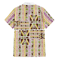 Hawaii Lokelani Pikake Lei Hawaiian Shirt Hawaiian Flag Motif
