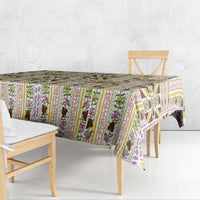 Hawaii Lokelani Pikake Lei Tablecloth Hawaiian Flag Motif LT9 - Polynesian Pride