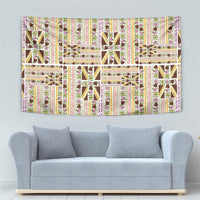 Hawaii Lokelani Pikake Lei Tapestry Hawaiian Flag Motif LT9 - Polynesian Pride