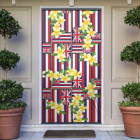 Hawaii Plumeria Lei Door Cover Hawaiian Flag Motif LT9 Red - Polynesian Pride