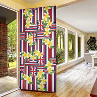 Hawaii Plumeria Lei Door Cover Hawaiian Flag Motif LT9 - Polynesian Pride
