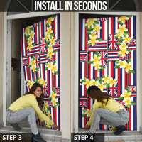 Hawaii Plumeria Lei Door Cover Hawaiian Flag Motif LT9 - Polynesian Pride