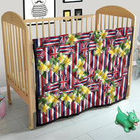 Hawaii Plumeria Lei Quilt Hawaiian Flag Motif