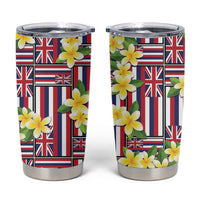 Hawaii Plumeria Lei Tumbler Cup Hawaiian Flag Motif LT9 Red - Polynesian Pride