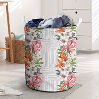 Hawaii Tropical Twist Lei Laundry Basket Hawaiian Flag Motif