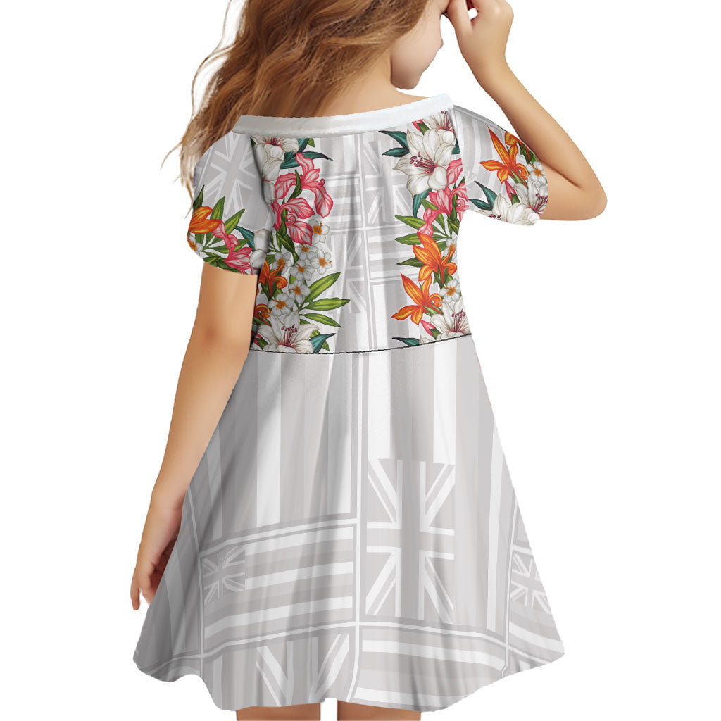 Hawaii Tropical Twist Lei Family Matching Long Sleeve Bodycon Dress and Hawaiian Shirt Hawaiian Flag Motif LT9 - Polynesian Pride