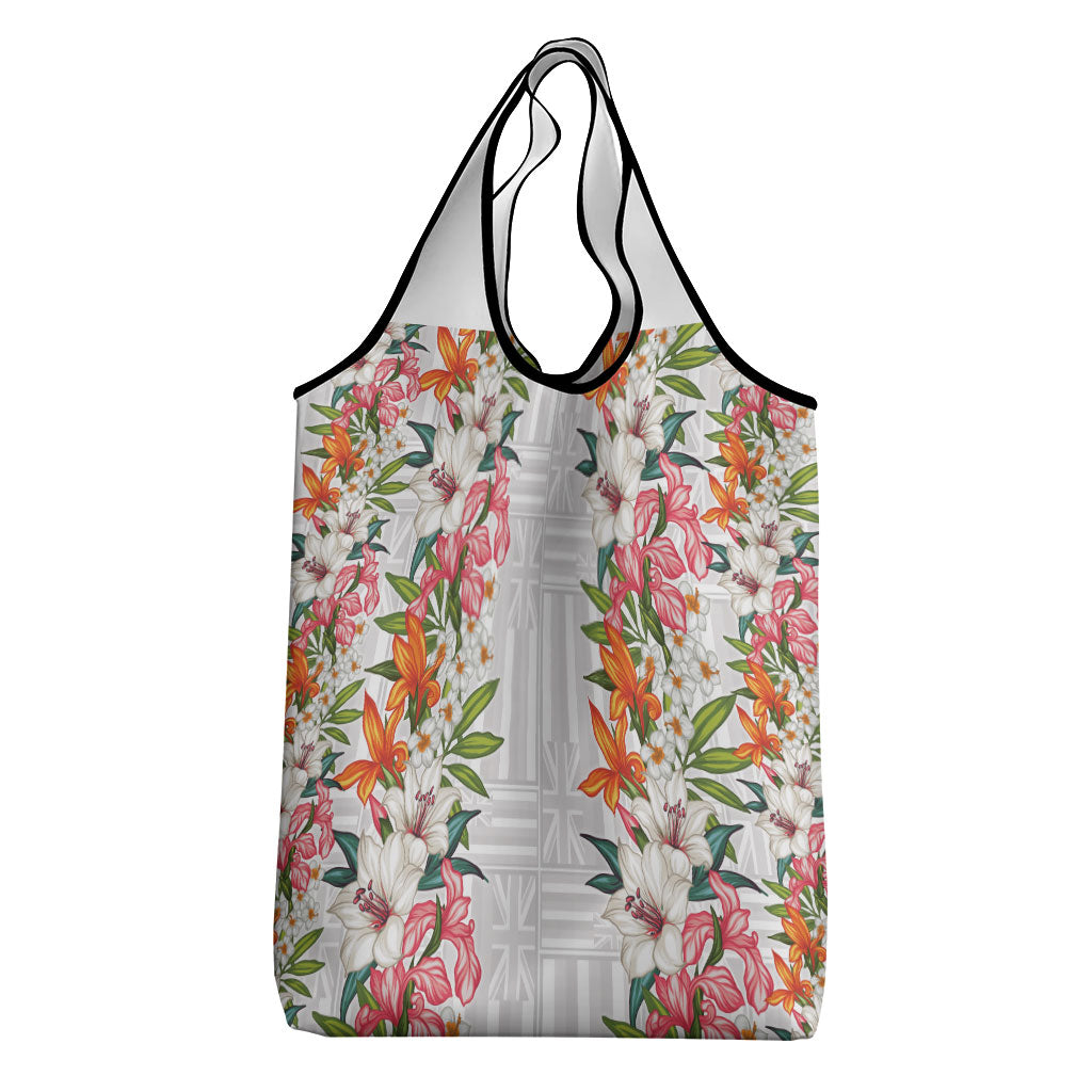 Hawaii Tropical Twist Lei Grocery Bag Hawaiian Flag Motif