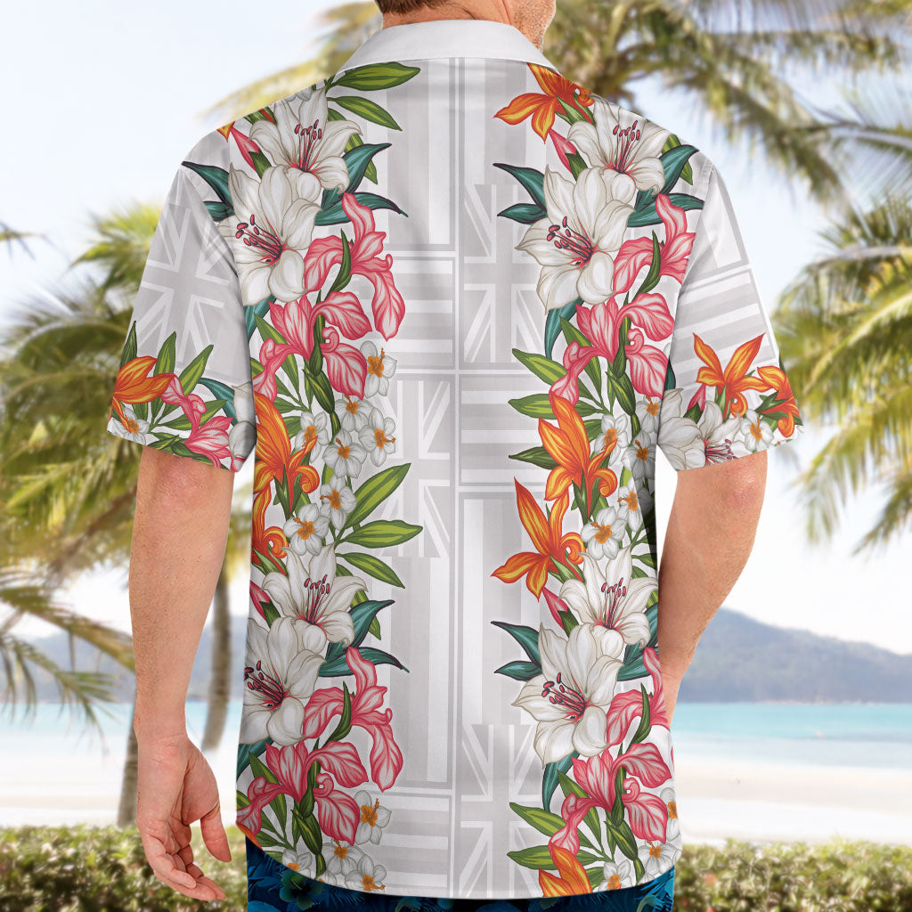 Hawaii Tropical Twist Lei Hawaiian Shirt Hawaiian Flag Motif LT9 - Polynesian Pride