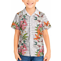 Hawaii Tropical Twist Lei Hawaiian Shirt Hawaiian Flag Motif LT9 - Polynesian Pride