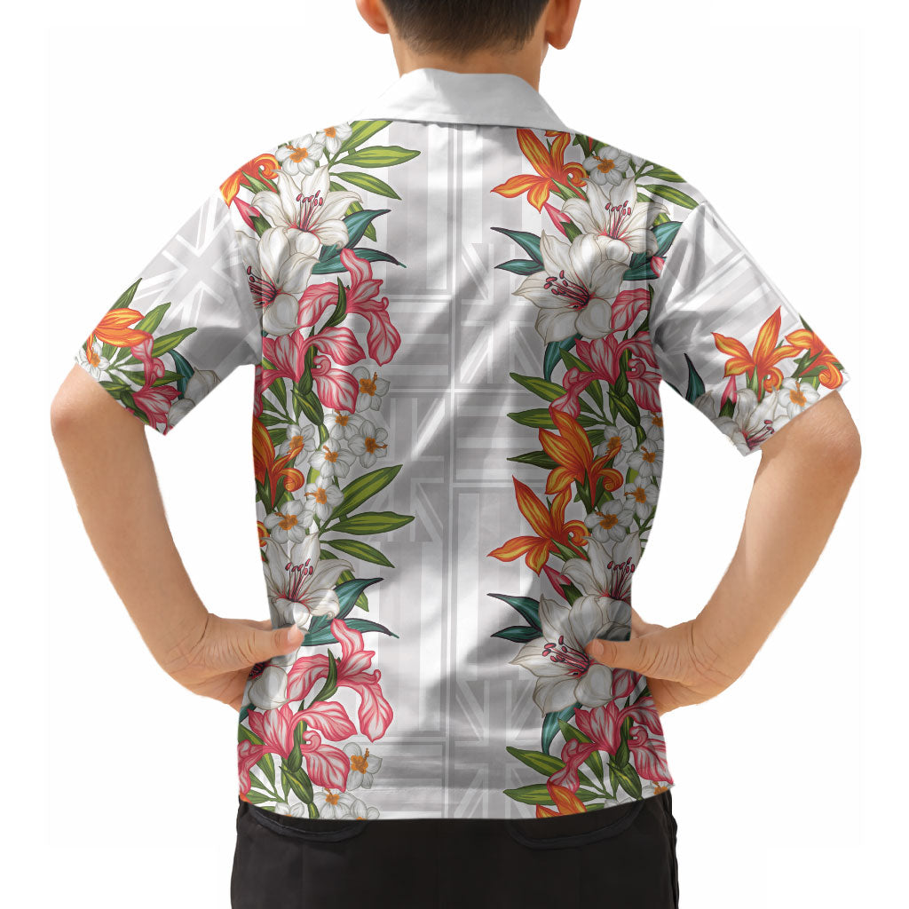 Hawaii Tropical Twist Lei Hawaiian Shirt Hawaiian Flag Motif LT9 - Polynesian Pride