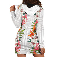 Hawaii Tropical Twist Lei Hoodie Dress Hawaiian Flag Motif LT9 - Polynesian Pride
