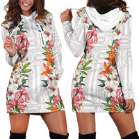 Hawaii Tropical Twist Lei Hoodie Dress Hawaiian Flag Motif LT9 - Polynesian Pride