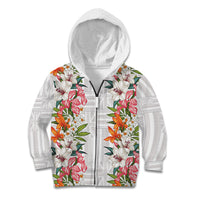 Hawaii Tropical Twist Lei Kid Hoodie Hawaiian Flag Motif