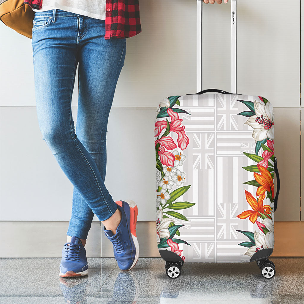Hawaii Tropical Twist Lei Luggage Cover Hawaiian Flag Motif LT9 - Polynesian Pride