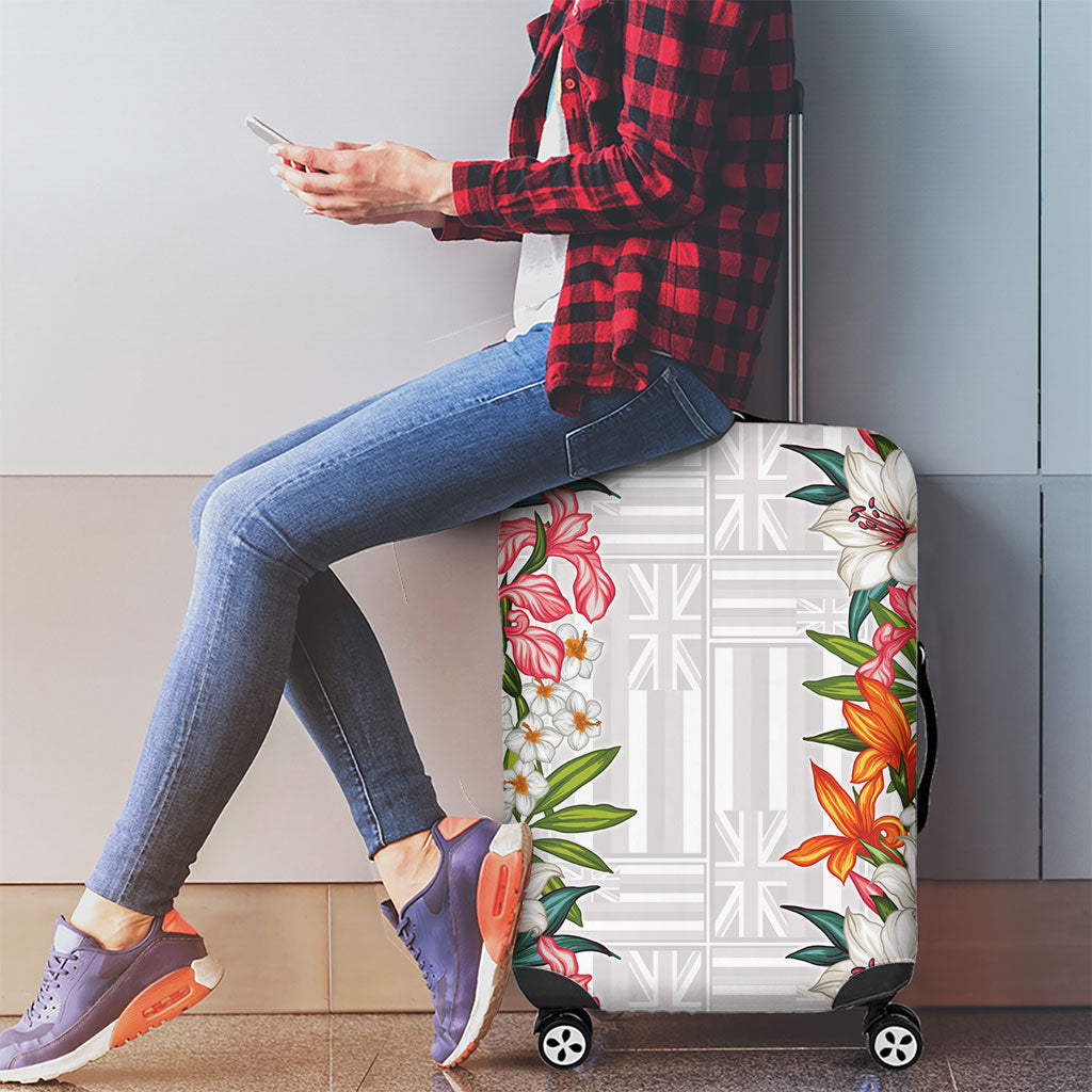 Hawaii Tropical Twist Lei Luggage Cover Hawaiian Flag Motif LT9 - Polynesian Pride