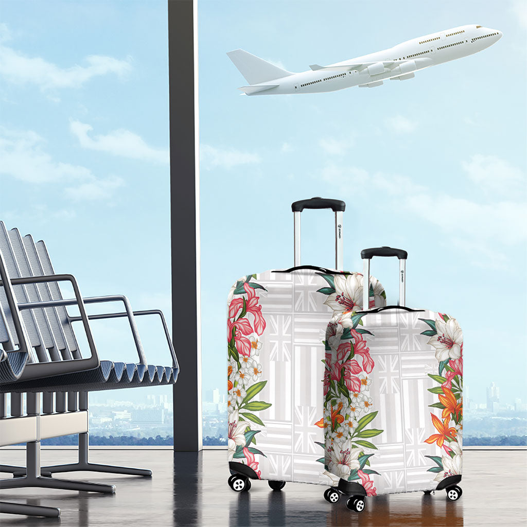 Hawaii Tropical Twist Lei Luggage Cover Hawaiian Flag Motif LT9 - Polynesian Pride