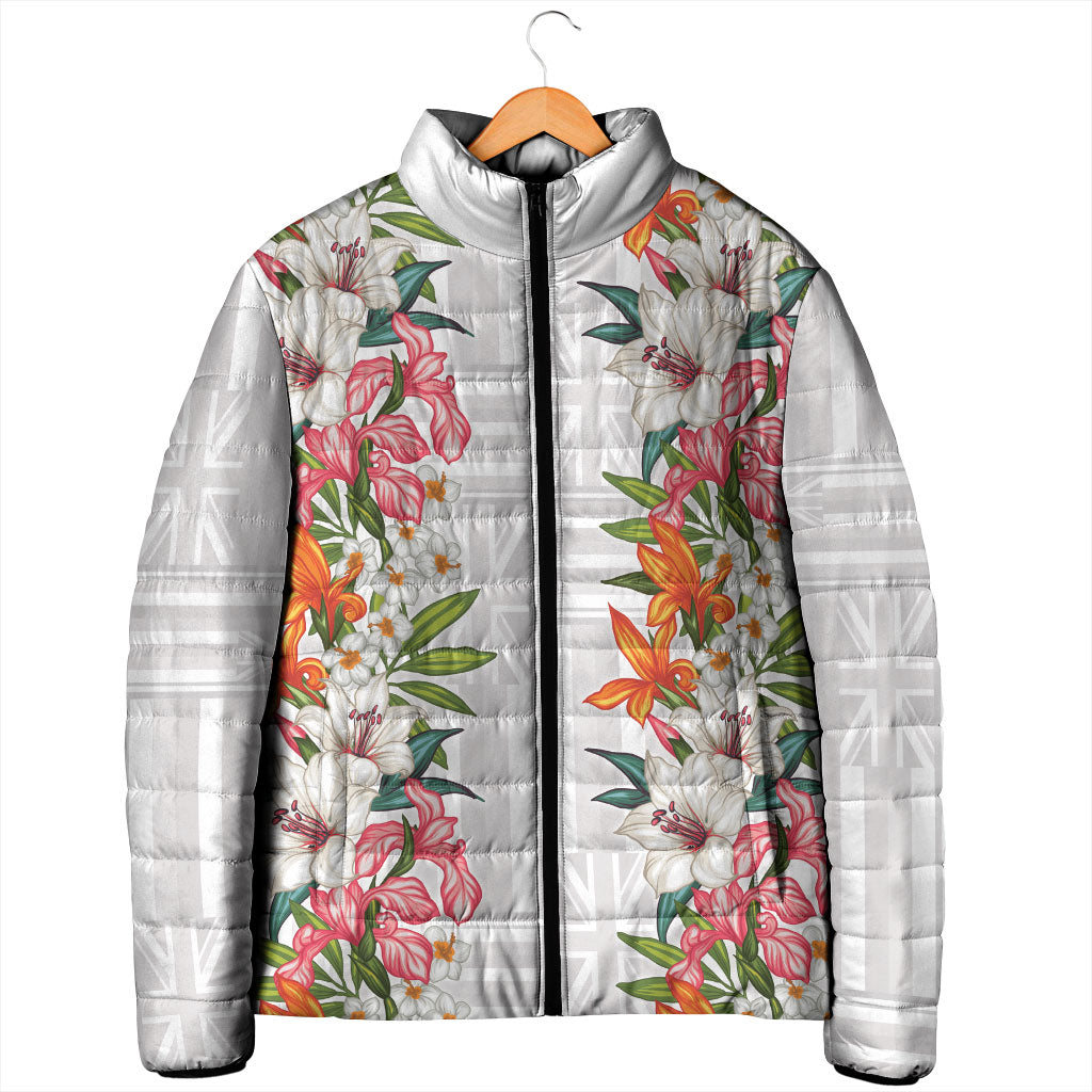 Hawaii Tropical Twist Lei Padded Jacket Hawaiian Flag Motif LT9 - Polynesian Pride