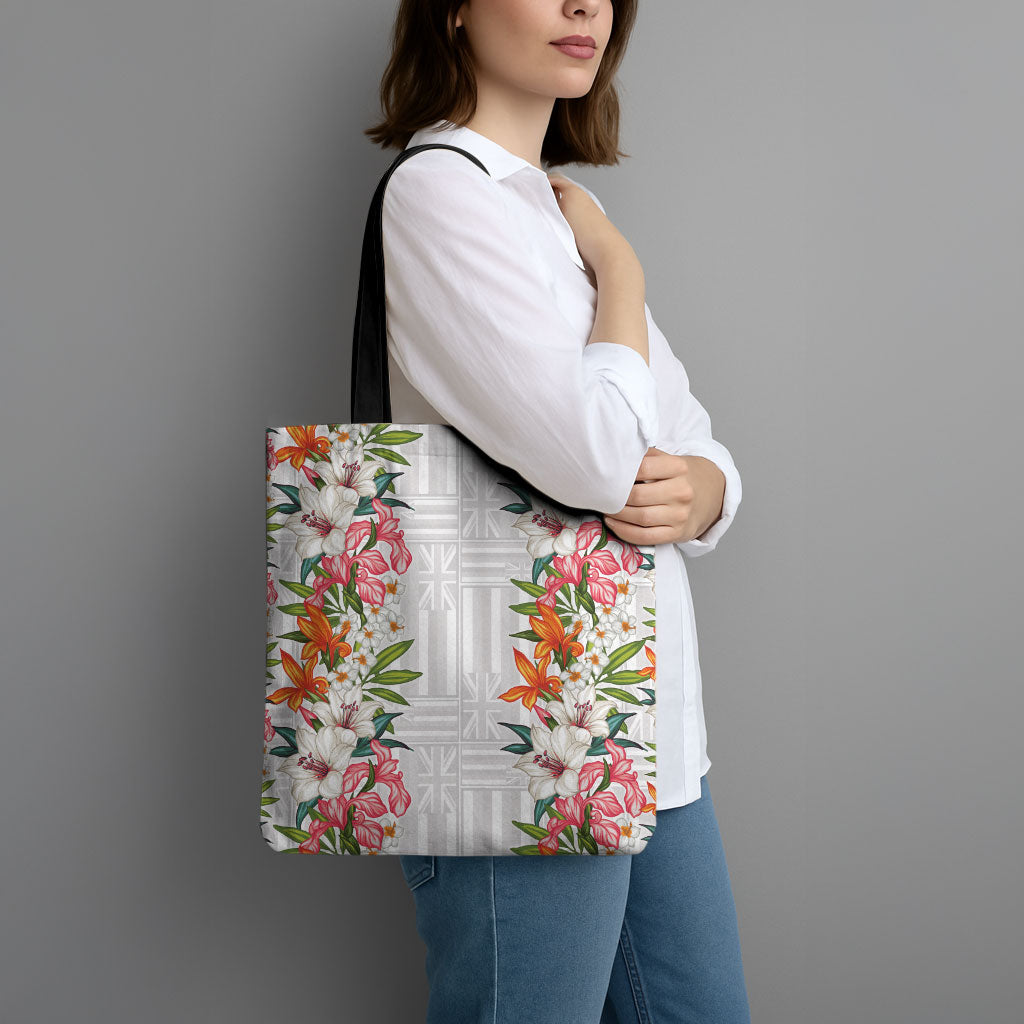 Hawaii Tropical Twist Lei Tote Bag Hawaiian Flag Motif LT9 - Polynesian Pride