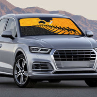 Australia New Zealand Rugby Auto Sun Shade Gold Aboriginal Wallabies and Maori Black Fern - Polynesian Pride