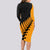 Custom Australia Wallabies and Aotearoa Rugby Long Sleeve Bodycon Dress Kangaroo Black Fern Maori Gold Vibe LT9 - Polynesian Pride