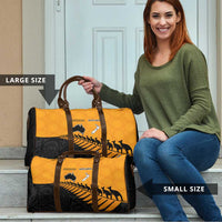 Australia New Zealand Rugby Travel Bag Gold Aboriginal Wallabies and Maori Black Fern - Polynesian Pride