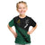 Australia Wallabies and Aotearoa Rugby Kid T Shirt Kangaroo Black Fern Maori Green Vibe LT9 Green - Polynesian Pride