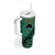 Australia New Zealand Rugby Tumbler With Handle Aboriginal Wallabies and Maori Black Fern Green Vibe