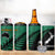 Australia New Zealand Rugby 4 in 1 Can Cooler Tumbler Green Aboriginal Wallabies and Maori Black Fern - Polynesian Pride