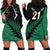 Custom Australia Wallabies and Aotearoa Rugby Hoodie Dress Kangaroo Black Fern Maori Green Vibe LT9 - Polynesian Pride