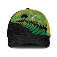 Australia New Zealand Rugby Classic Cap Gradient Aboriginal Wallabies and Maori Black Fern - Polynesian Pride