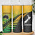 Australia New Zealand Rugby Skinny Tumbler Gradient Aboriginal Wallabies and Maori Black Fern - Polynesian Pride