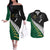 South Africa and Aotearoa Rugby Couples Matching Off The Shoulder Long Sleeve Dress and Hawaiian Shirt Springboks Black Fern Maori Vibe LT9 Black - Polynesian Pride