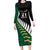 Custom South Africa and Aotearoa Rugby Long Sleeve Bodycon Dress Springboks Black Fern Maori Vibe LT9 Long Dress Black - Polynesian Pride