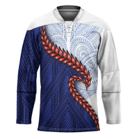 Ula Fala Red Samoa Chief Hockey Jersey Samoan Art Black Tribal