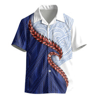 Ula Fala Red Samoa Chief Kid Hawaiian Shirt Samoan Art Black Tribal