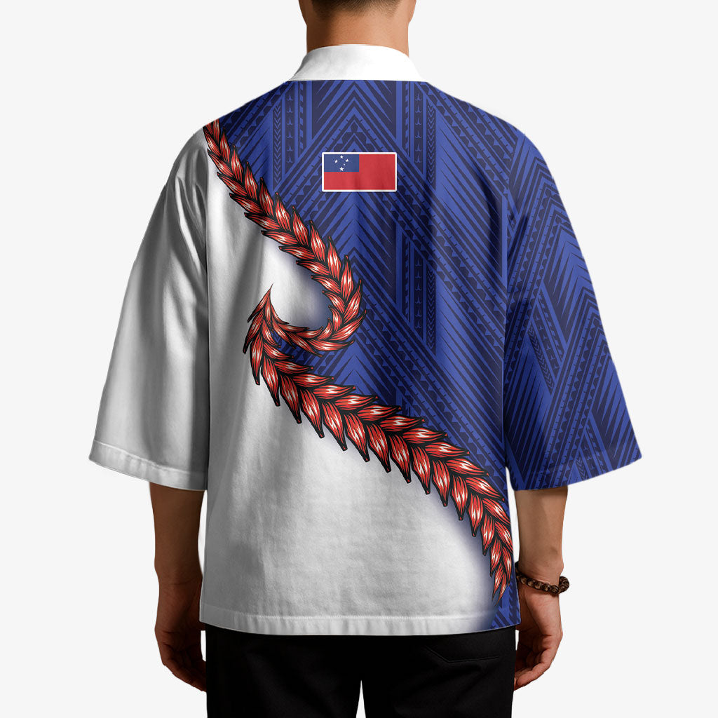 Ula Fala Red Samoa Chief Kimono Samoan Art Black Tribal