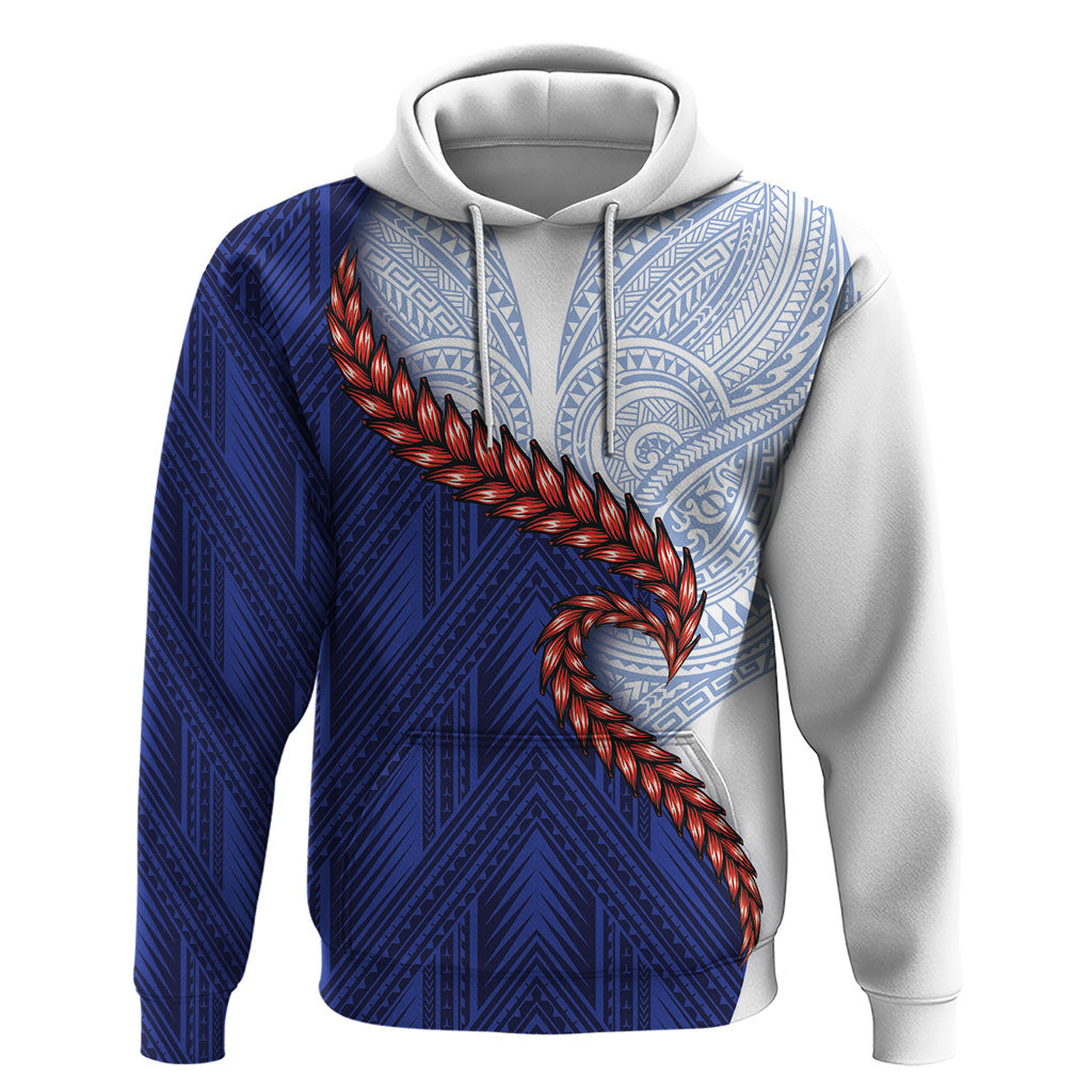 Ula Fala Red Samoa Chief Zip Hoodie Samoan Art Black Tribal