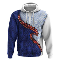 Ula Fala Red Samoa Chief Zip Hoodie Samoan Art Black Tribal