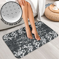 Black Hawaiian Tapa Tribal Hibiscus Bathroom Set