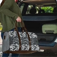 Black Hawaiian Tapa Tribal Hibiscus Travel Bag