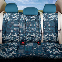 Blue Hawaiian Tapa Tribal Hibiscus Back Car Seat Cover