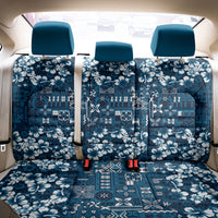 Blue Hawaiian Tapa Tribal Hibiscus Back Car Seat Cover