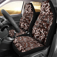 Burgundy Hawaiian Tapa Tribal Hibiscus Car Seat Cover