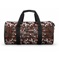 Burgundy Hawaiian Tapa Tribal Hibiscus Duffle Bag LT9 One size Burgundy - Polynesian Pride