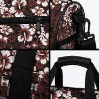 Burgundy Hawaiian Tapa Tribal Hibiscus Duffle Bag LT9 - Polynesian Pride
