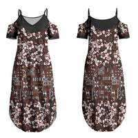 Burgundy Hawaiian Tapa Tribal Hibiscus Family Matching Summer Maxi Dress and Hawaiian Shirt