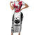 Samoa Rugby Short Sleeve Bodycon Dress Go Champions World Cup 2023 Polynesian Unique LT9 Long Dress White - Polynesian Pride